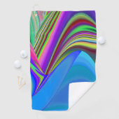 Summerfeeling , Abstrakt 3D Rainbowart Golfhandtuch (Insitu)