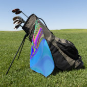 Summerfeeling , Abstrakt 3D Rainbowart Golfhandtuch (Gras)