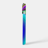 Summerfeeling , Abstrakt 3D Rainbowart iPhone 15 Hülle (Linke Seite)