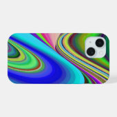 Summerfeeling , Abstrakt 3D Rainbowart iPhone 15 Hülle (Rückseite (Horizontal))