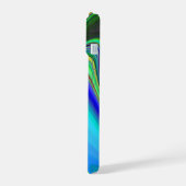 Summerfeeling , Abstrakt 3D Rainbowart iPhone 15 Hülle (Linke Seite)