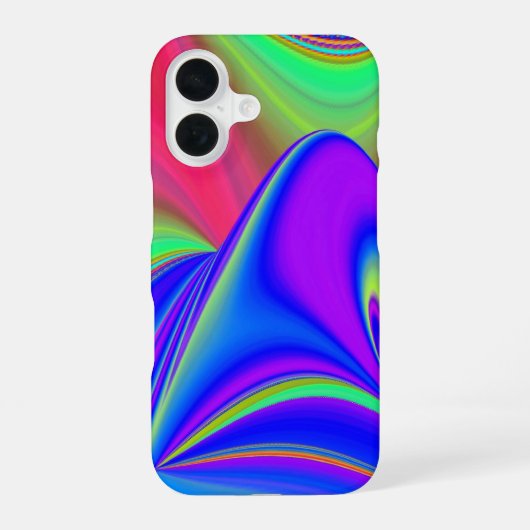 Summerfeeling , Abstrakt 3D Rainbowart iPhone 16 Hülle (Rückseite)