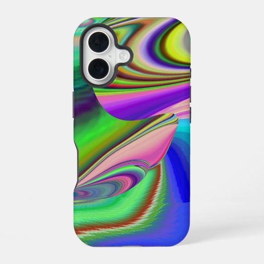 Summerfeeling , Abstrakt 3D Rainbowart iPhone 16 Hülle (Rückseite)