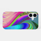 Summerfeeling , Abstrakt 3D Rainbowart iPhone 16 Hülle (Rückseite (Horizontal))