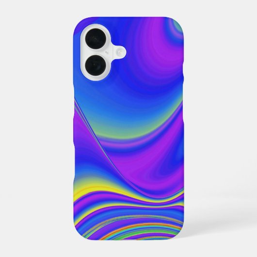 Summerfeeling , Abstrakt 3D Rainbowart iPhone 16 Hülle (Rückseite)