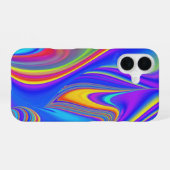 Summerfeeling , Abstrakt 3D Rainbowart iPhone 16 Hülle (Rückseite (Horizontal))