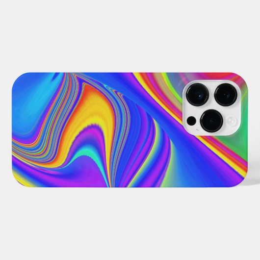 Summerfeeling , Abstrakt 3D Rainbowart iPhone Hülle (Rückseite (Horizontal))