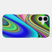 Summerfeeling , Abstrakt 3D Rainbowart iPhone Hülle (Rückseite (Horizontal))