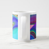 Summerfeeling , Abstrakt 3D Rainbowart Jumbo-Tasse (Rückseite)