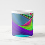 Summerfeeling , Abstrakt 3D Rainbowart Jumbo-Tasse (Vorderseite)