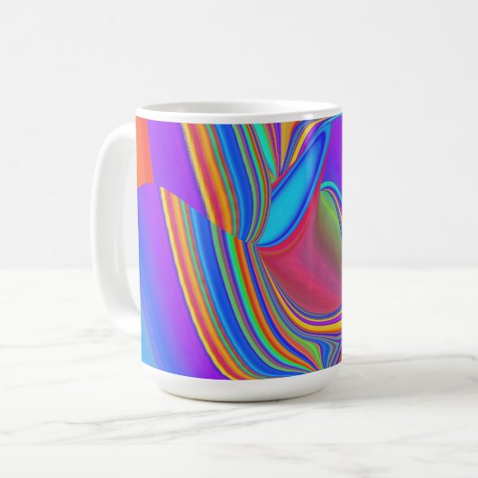 Summerfeeling , Abstrakt 3D Rainbowart Kaffeetasse (Vorderseite Links)
