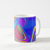 Summerfeeling , Abstrakt 3D Rainbowart Kaffeetasse (VorderseiteRechts)