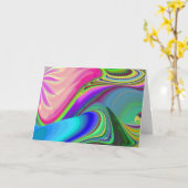 Summerfeeling , Abstrakt 3D Rainbowart Karte (Gelbe Blume)