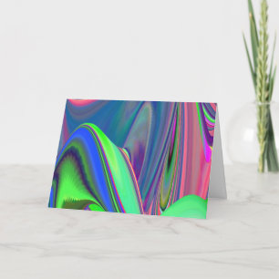 Summerfeeling , Abstrakt 3D Rainbowart Karte