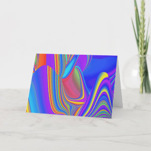 Summerfeeling , Abstrakt 3D Rainbowart Karte