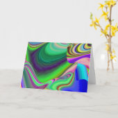 Summerfeeling , Abstrakt 3D Rainbowart Karte (Gelbe Blume)