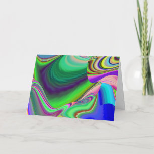 Summerfeeling , Abstrakt 3D Rainbowart Karte