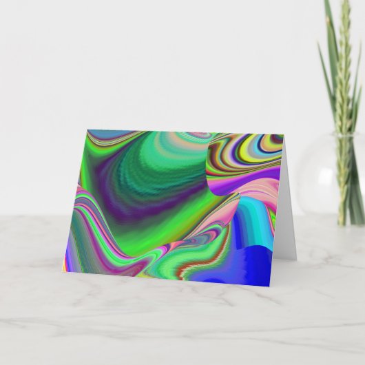 Summerfeeling , Abstrakt 3D Rainbowart Karte (Vorderseite)