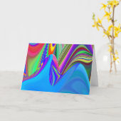 Summerfeeling , Abstrakt 3D Rainbowart Karte (Gelbe Blume)