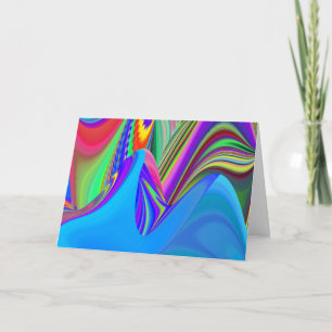 Summerfeeling , Abstrakt 3D Rainbowart Karte