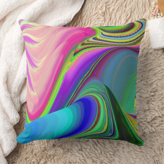 Summerfeeling , Abstrakt 3D Rainbowart Kissen (Decke)
