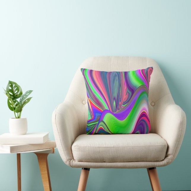 Summerfeeling , Abstrakt 3D Rainbowart Kissen (Stuhl )