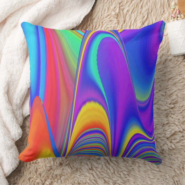 Summerfeeling , Abstrakt 3D Rainbowart Kissen (Decke)