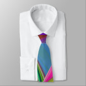Summerfeeling , Abstrakt 3D Rainbowart Krawatte (Gebunden)