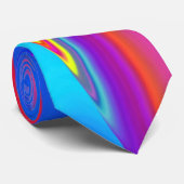 Summerfeeling , Abstrakt 3D Rainbowart Krawatte (Gerollt)