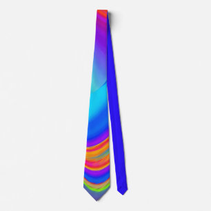 Summerfeeling , Abstrakt 3D Rainbowart Krawatte