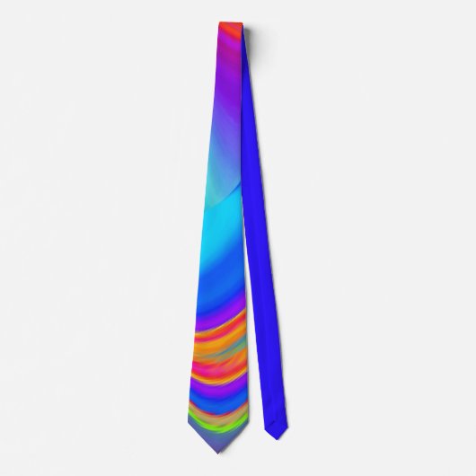 Summerfeeling , Abstrakt 3D Rainbowart Krawatte (Vorderseite)