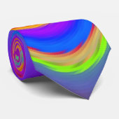 Summerfeeling , Abstrakt 3D Rainbowart Krawatte (Gerollt)