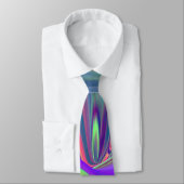 Summerfeeling , Abstrakt 3D Rainbowart Krawatte (Gebunden)
