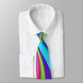 Summerfeeling , Abstrakt 3D Rainbowart Krawatte (Gebunden)
