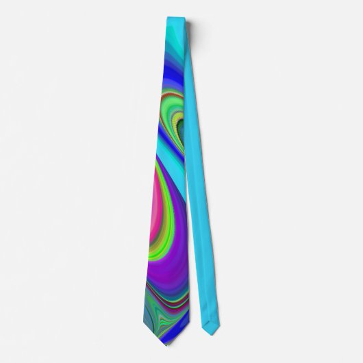 Summerfeeling , Abstrakt 3D Rainbowart Krawatte (Vorderseite)