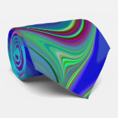 Summerfeeling , Abstrakt 3D Rainbowart Krawatte (Gerollt)