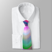 Summerfeeling , Abstrakt 3D Rainbowart Krawatte (Gebunden)