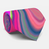 Summerfeeling , Abstrakt 3D Rainbowart Krawatte (Gerollt)