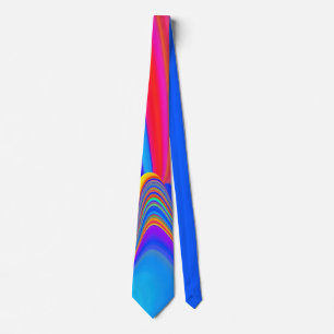 Summerfeeling , Abstrakt 3D Rainbowart Krawatte