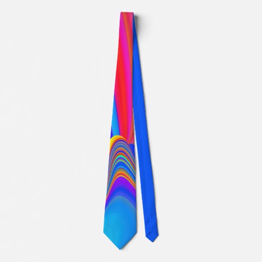 Summerfeeling , Abstrakt 3D Rainbowart Krawatte (Vorderseite)