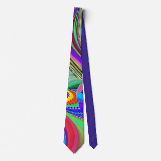Summerfeeling , Abstrakt 3D Rainbowart Krawatte (Vorderseite)