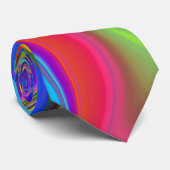 Summerfeeling , Abstrakt 3D Rainbowart Krawatte (Gerollt)