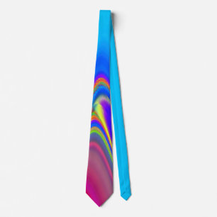 Summerfeeling , Abstrakt 3D Rainbowart Krawatte