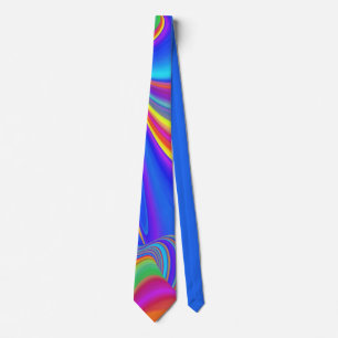 Summerfeeling , Abstrakt 3D Rainbowart Krawatte