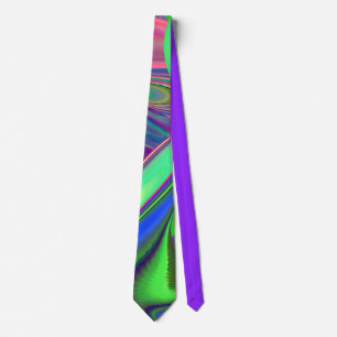Summerfeeling , Abstrakt 3D Rainbowart Krawatte