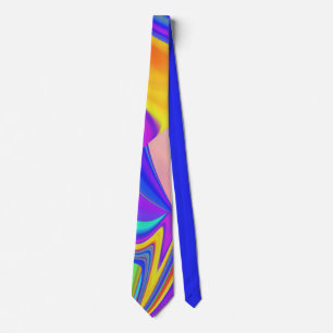 Summerfeeling , Abstrakt 3D Rainbowart Krawatte