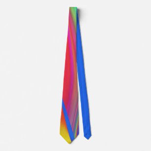 Summerfeeling , Abstrakt 3D Rainbowart Krawatte