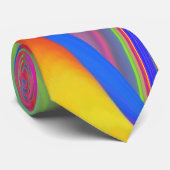 Summerfeeling , Abstrakt 3D Rainbowart Krawatte (Gerollt)