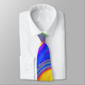 Summerfeeling , Abstrakt 3D Rainbowart Krawatte (Gebunden)