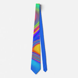 Summerfeeling , Abstrakt 3D Rainbowart Krawatte